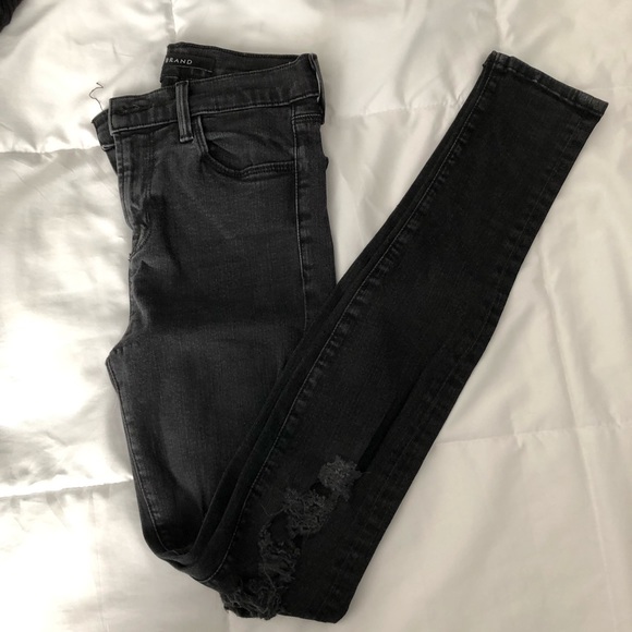 High Rise Distressed Ripped Skinny Jeans - Picture 7 of 8